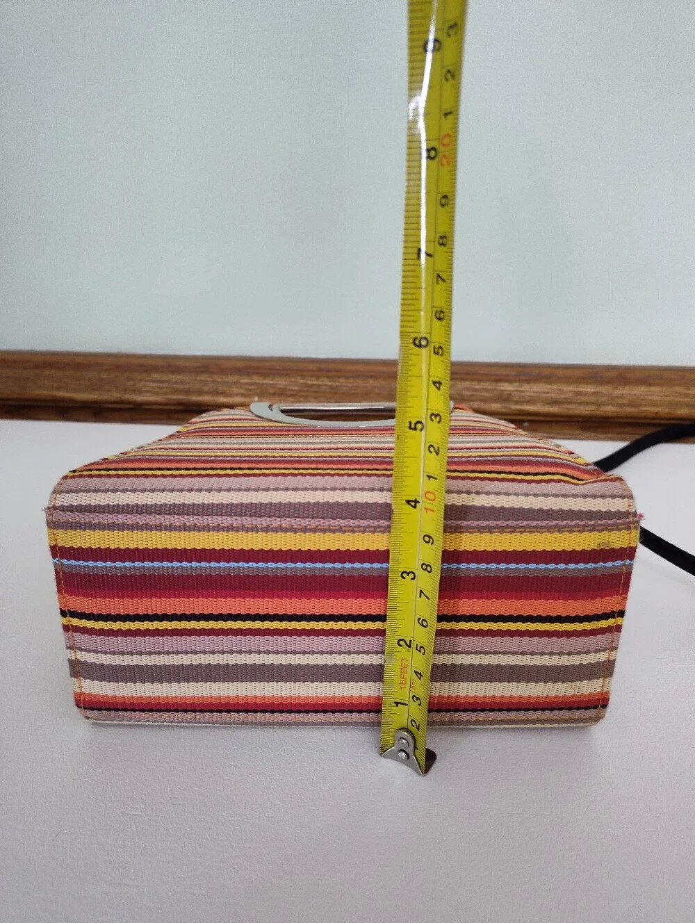 Striped Multicolor Crossbody Tote - Unbranded